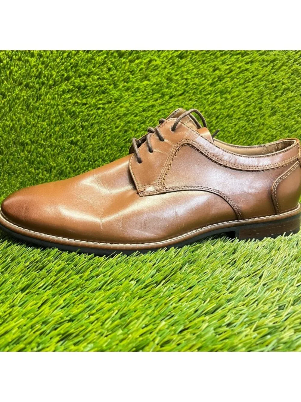 Nunn Bush Westwood Mens Size 10.5 Brown Classic Plain Toe Oxford Dress Shoes